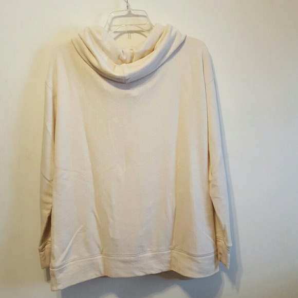 Cream Cowl neck sweatshirt by Lands End Canvas - Picture 2 of 4